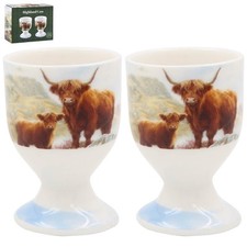 Ceramic Egg Cups Highland Cow