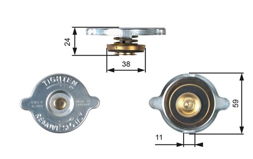 Radiator cap fits - cap, jaguar
