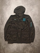 Nike FC Barcelona Black Sports Jacket with Hood Size medium