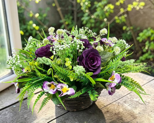 Hanging basket artificial - hanging,