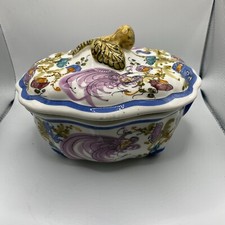 Awesome Large Skyros Studio Art Pottery Tureen Bowl With Lid, Viking Ship Design