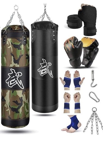 Unfilled boxing bag kick - boxing,