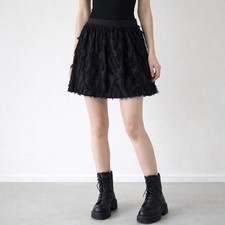 H&M Size 6 Black Feather Mini