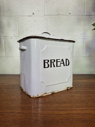 Vintage white black - white, enamel