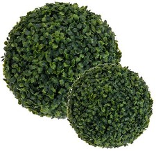 2 4 Artificial Hanging Topiary Buxus Balls Faux Boxwood Plant Garden Patio Decor