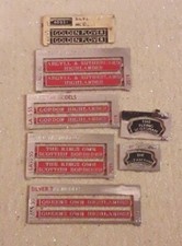 N gauge (2mm) Silver Tay Models nameplates and headboards
