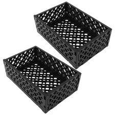  2 Pcs Plastic Storage Crates