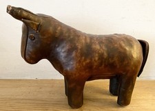 Rare Omersa Leather Bull Doorstop Desk Weight for Valenti c.1960’’s Mid Century