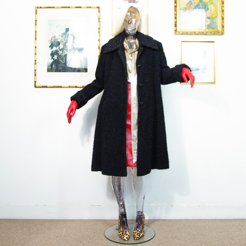 Vintage 60s black - black, wool
