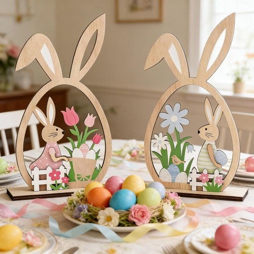 2pcs easter bunny ornament - easter,