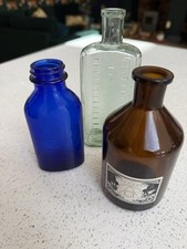 3 Vintage Glass Bottles
