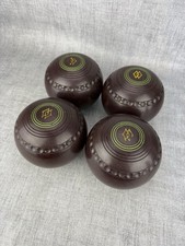 Henselite Super Grip Lawn Bowls Size 5 Large Heavy Set Of 4 Bowls