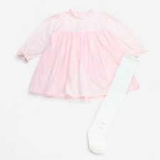 Emile Et Rose, Party Dress Kimberley Pink With Bow Tights, 9-12 Months 058A2A...