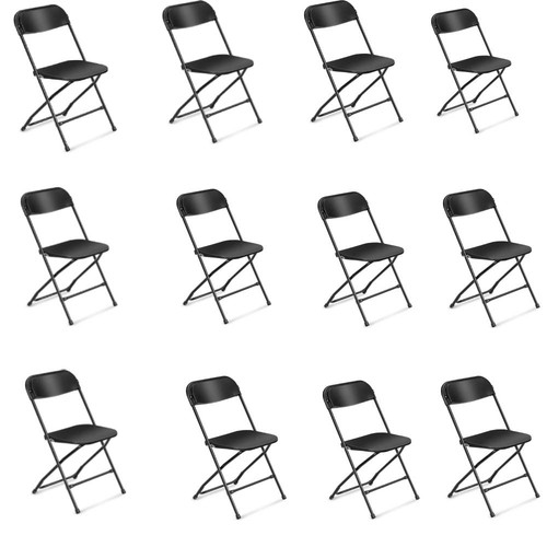 12pcs folding plastic chair - 12pcs,