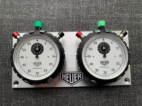 Heuer clubmaster stopwatch set - heuer,
