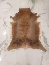 Cowhide Rug Brown White 110cm x 75cm Cow Skin Leather Carpet