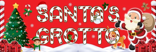 Santa grotto sign - santa's,
