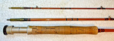 Split Cane Trout Fly Rod ALLCOCKS THE SAPPER 8’ 6” 3 Piece Vintage with Bag