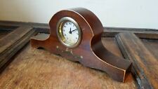 1900'S ANTIQUE MINIATURE 30 HOUR SHELF / MANTEL CLOCK - OAK CASE