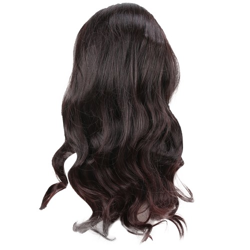 66cm long wavy black wig - 66cm,