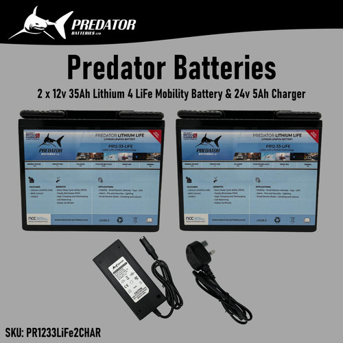 Predator batteries 12v - 2, x