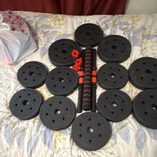 Black red weight plates set - weight,
