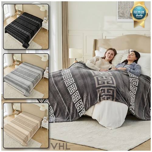 Greek key throw soft warm - throw,