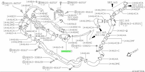 Tube assembly inlet - inlet, for