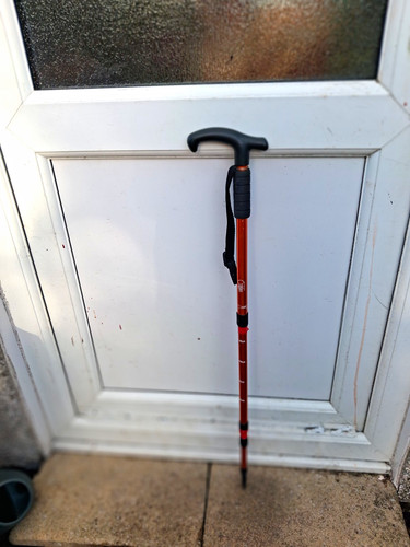 Adjustable height walking cane - height,