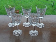 5 x WATERFORD CRYSTAL LISMORE WHITE WINE GLASSES - 5 1/2"