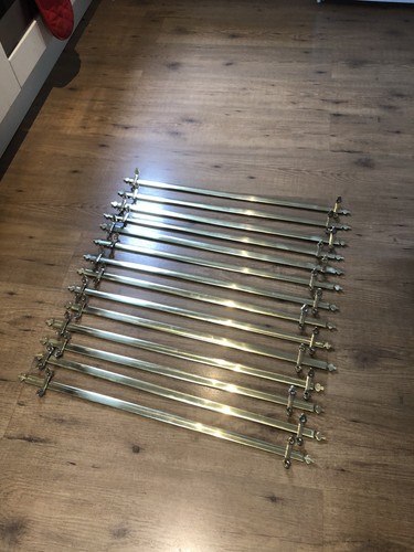 Victorian brass stair rods - brass,