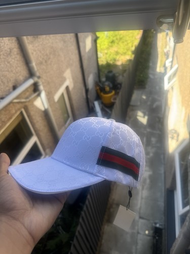 White monogram cap - monogram, gg