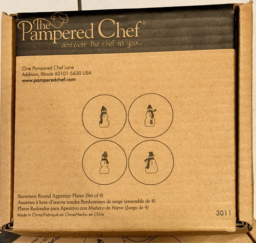 Pampered chef snowman - snowman, round