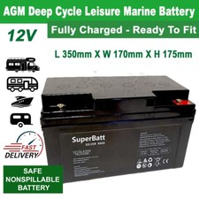 AGM Deep Cycle Leisure Battery 12V 110AH 12VSLA35N Caravan Motorhome Marine Boat