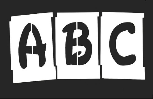 Alphabet letter stencils set - stencils,