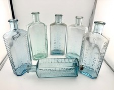 6 x Old Medicine Chemist Bottles Coventry Welton Sellors Axford Jenkins Loveitt