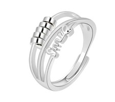 Anxiety Ring 925 Sterling Silver Relief Spinning Fidget Spinner | Unisex