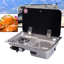 LPG 1 Burner Boat Caravan RV Camper Gas Stove Hob With Sink Combo Cooktop