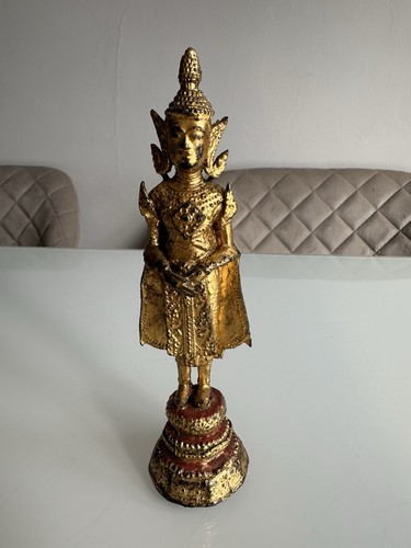 Thai gilt bronze standing - bronze,