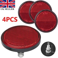 4 x Reflector Ø60 Red Round