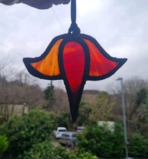 Old Stained Glass Leaded Piece