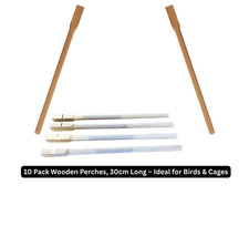 10 Pack Wooden Perches, 30cm Long – Ideal for Birds & Cages