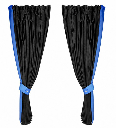 Black and blue lux pleat - and,