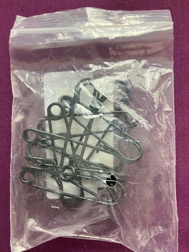 Black safety pins 50mm - safety,