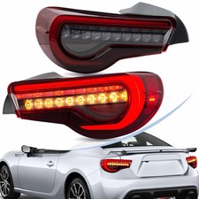 2*VLAND Red LED Rear Lights For Subaru BRZ FR-S Toyota GT86 2013-20 w/Sequential