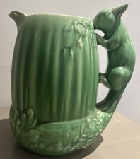 Green Sylvac Squirrel Acorn