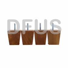 4x Wooden block furniture legs