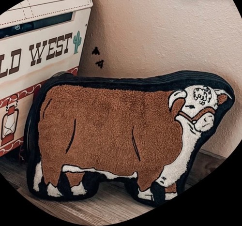 Hereford bull throw pillow - bull,