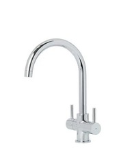Cooke&Lewis Amsel Chrome Kitchen Twin lever Tap Brand New ⭐️⭐️⭐️⭐️