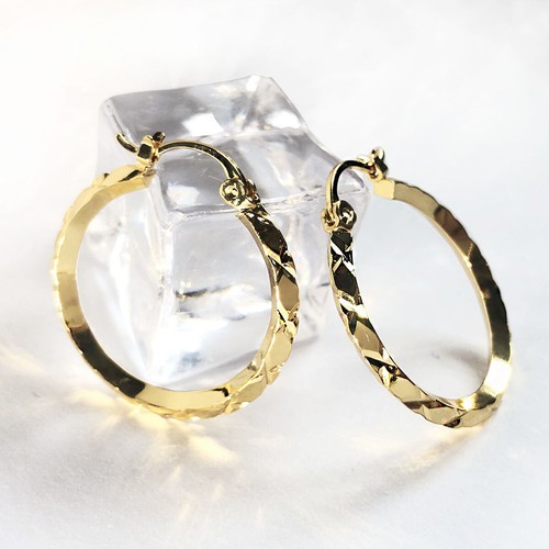 9ct yellow gold creole hoop - 9ct,